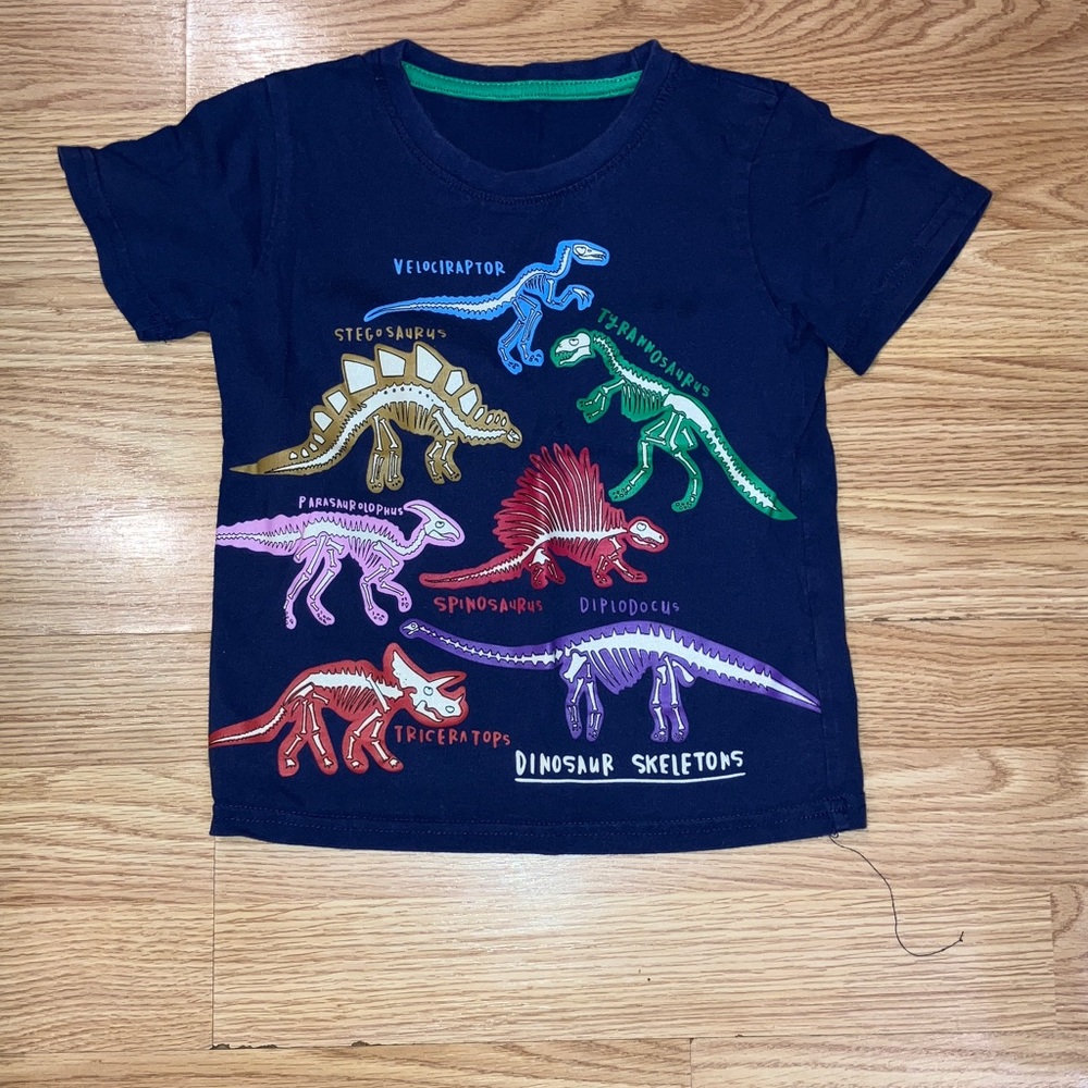 Kids Dinosaur Graphic T-Shirt - Navy